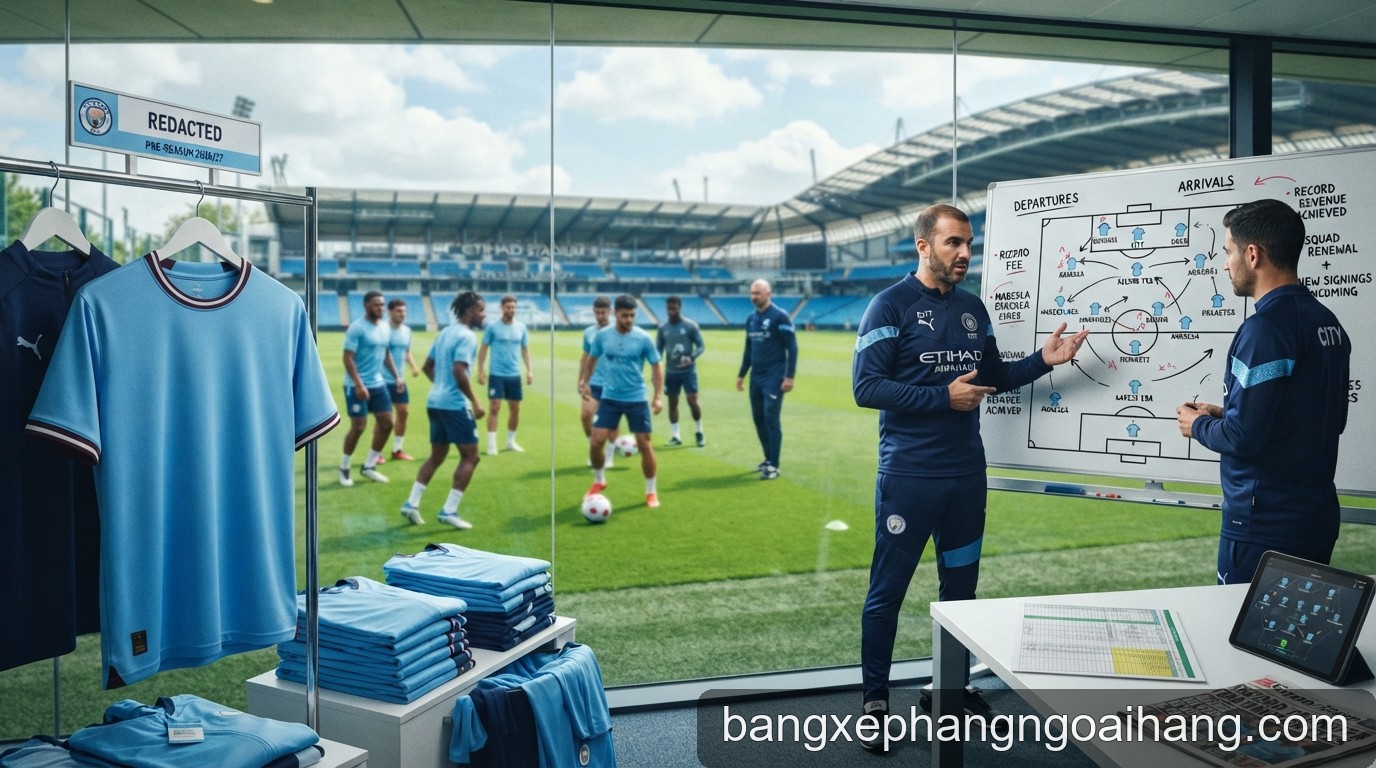 Ngoại hạng Anh 2026/27: Man City 'thay máu' toàn diện với doanh thu chuyển nhượng kỷ lục